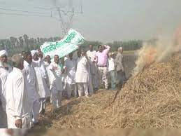 जबरन पराली जलाने वाले किसानों की गिरफ्तारी का विरोध करते हुए 72 BKU सदस्यों की हिरासत