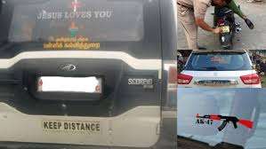 Chennai Police Take Action On Car Stickers: