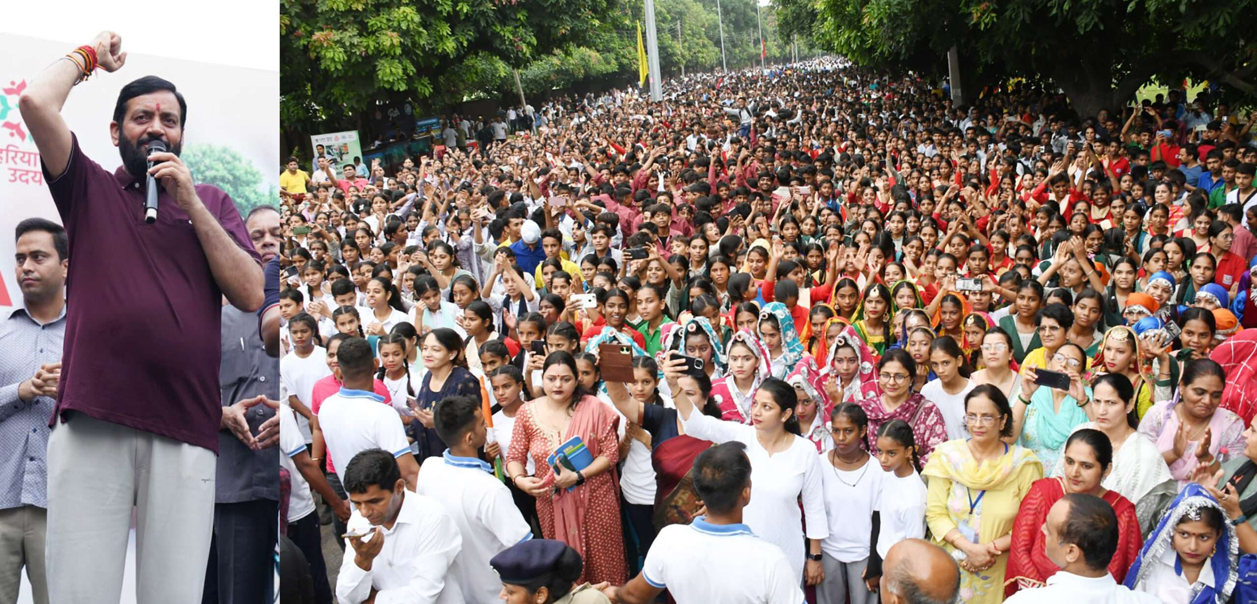 CM Nayab Saini ने राहगीरी कार्यक्रम का शुभारंभ साइकिल चलाकर किया