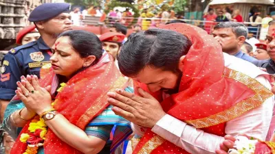 हरियाणा के CM Nayab Saini ने गुवाहाटी के कामाख्या मंदिर में पूजा की