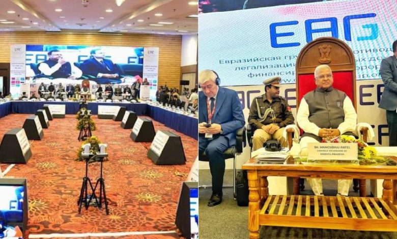 Governor Mangubhai Patel ने इन्दौर में केंद्रीय वित्त राज्य मंत्री के साथ ईएजी प्लेनरी देशों की बैठक का किया शुभारम्भ