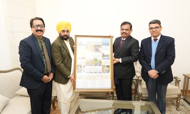 मुख्यमंत्री भगवंत सिंह मान द्वारा पंजाब सरकार की वर्ष 2026 की डायरी और कैलेंडर जारी !