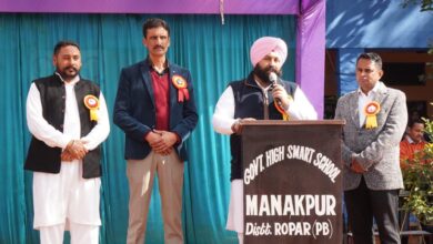 हरजोत सिंह बैंस ने श्री आनंदपुर साहिब निर्वाचन क्षेत्र में सरकारी हाई स्कूल, मानकपुर में कार्यशाला का नेतृत्व किया