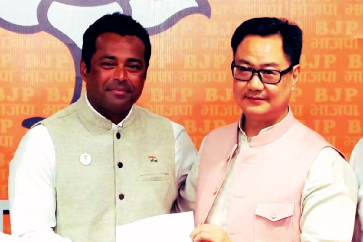टेनिस स्टार लिएंडर पेस अब बीजेपी के साथ, किरेन रिजिजू और सुकांत मजूमदार ने दिलाई सदस्यता
