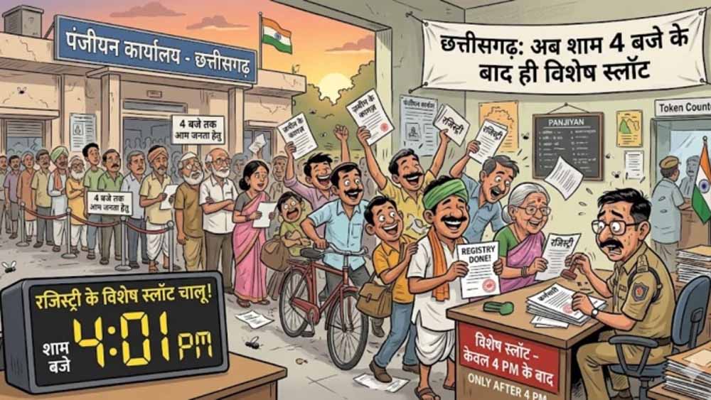 पंजीयन कार्यालयों का नया टाइम टेबल लागू, शाम 4 बजे के बाद ही होगी विशेष रजिस्ट्री