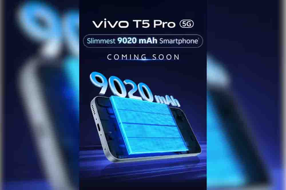 Vivo T5 Pro 5G,9020mAh की 'राक्षसी' बैटरी के साथ आ रहा है दुनिया का सबसे स्लिम फोन, जल्द होगा भारत में लॉन्च