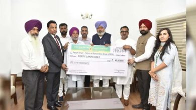 परिवहन मंत्री ने PRTC कंडक्टर के परिवार को 40 लाख रुपये की सहायता दी, ड्यूटी के समय हुई थी मृत्यु