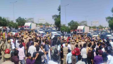 होजरी कॉम्प्लेक्स में प्रदर्शन, पुलिस और श्रमिकों में झड़प