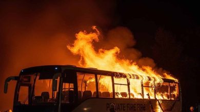 दर्दनाक घटना: भिवानी की प्राइवेट बस में भीषण आग, कई घायल