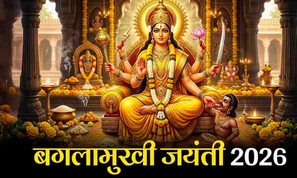 साल 2026 में 24 अप्रैल को मनाई जाएगी बगलामुखी जयंती, शत्रुओं पर विजय दिलाने वाली मां पीताम्बरा की पूजा का बन रहा शुभ संयोग
