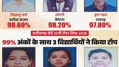 छत्तीसगढ़ बोर्ड रिजल्ट आउट, टॉपर लिस्ट जारी—जिज्ञासु वर्मा और संध्या नायक ने मारी बाजी