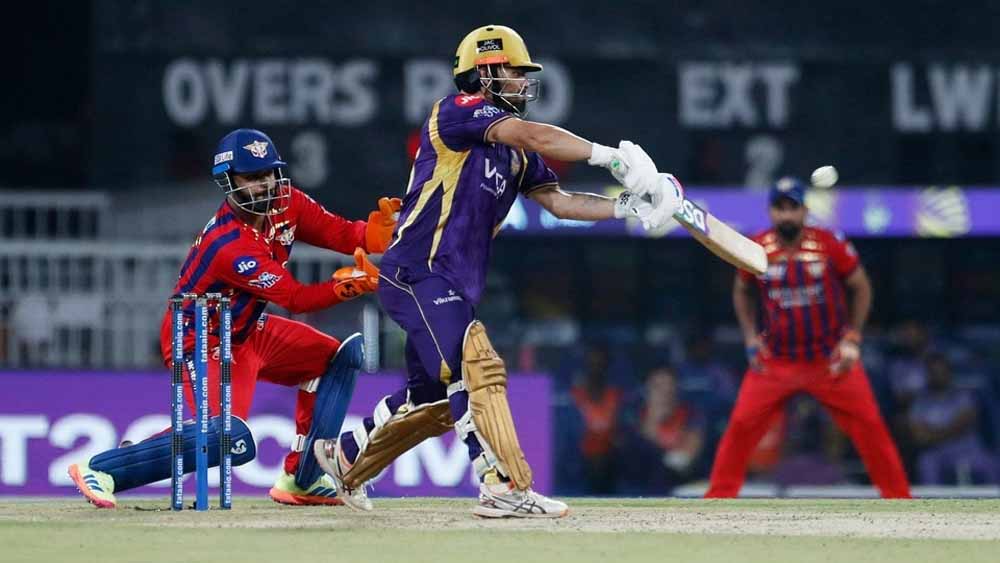 लखनऊ के इकाना स्टेडियम में KKR की पारी समाप्त, LSG के सामने 156 रन का लक्ष्य