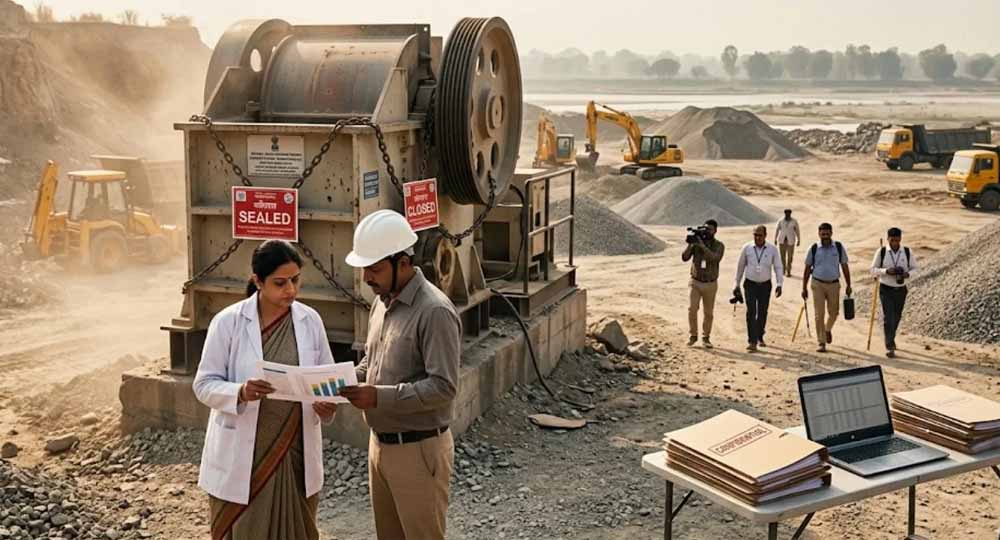 फर्जीवाड़े पर बड़ा एक्शन: स्टोन क्रशरों के रिकॉर्ड में गड़बड़ी, पोर्टल सील कर करोड़ों का घोटाला उजागर