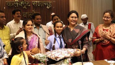 सेजेस कन्नेवाड़ा की हिमांशी को उज्ज्वल भविष्य की दी शुभकामनाएं