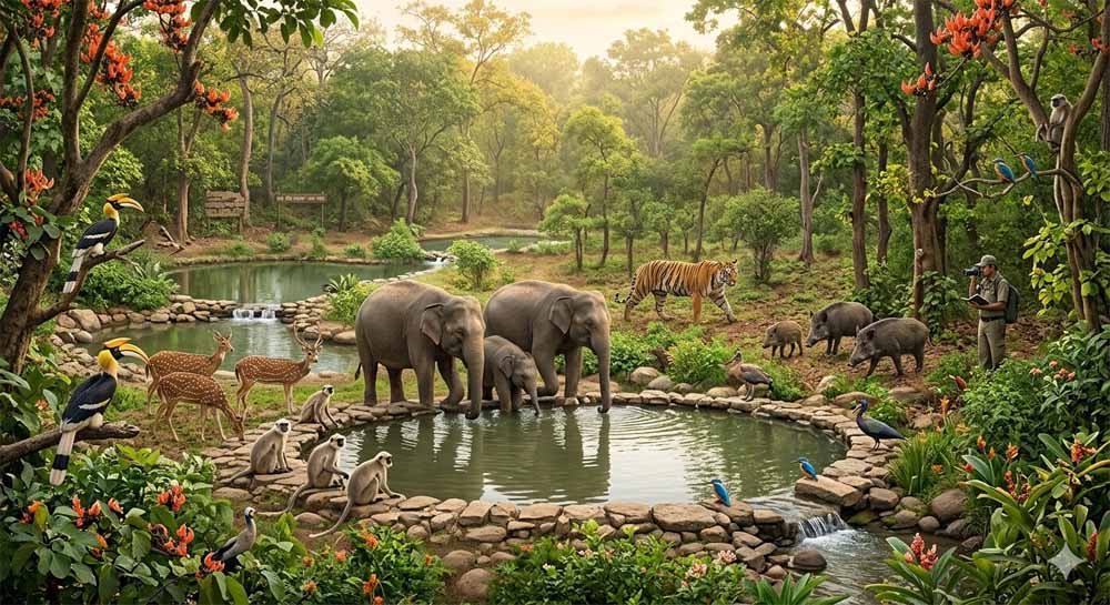 वन क्षेत्रों में जल प्रबंधन से भीषण गर्मी में वन्य जीवों को मिलेगी राहत