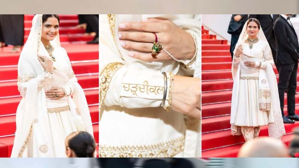 सिर पर दुपट्टा, हाथ में कड़ा... Rupi Gill ने कान्स में दिखाया पंजाब की संस्कृति का खूबसूरत रंग