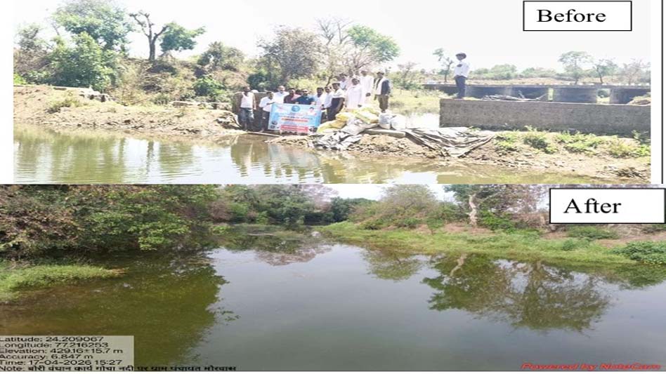 जल गंगा संवर्धन अभियान: जनसहभागिता से गोचा नदी के स्टॉप डैम की तस्वीर हुई बदल