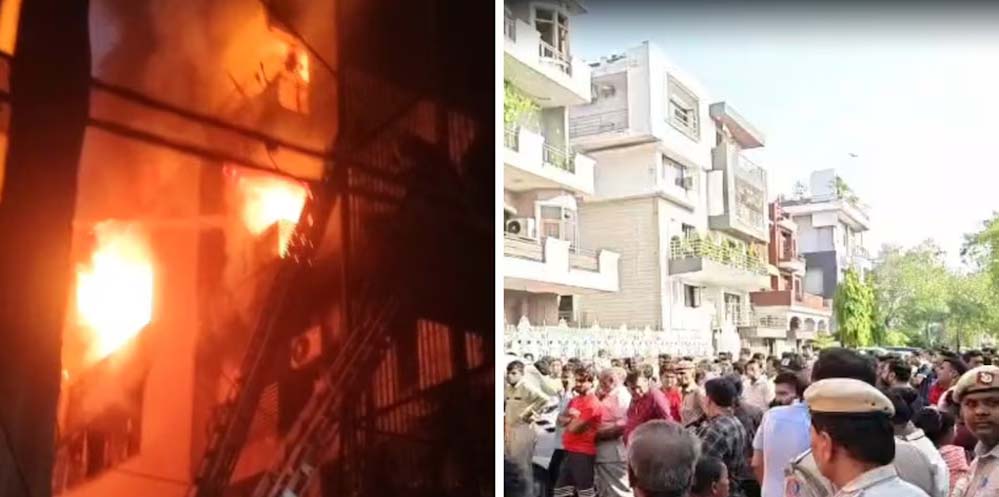 विवेक विहार में आग के कहर ने ली 9 जानें, चार मंजिला इमारत में लगी आग