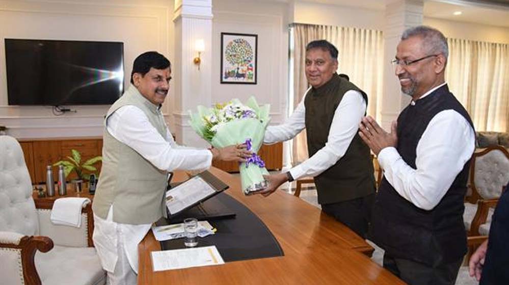 मुख्यमंत्री डॉ. यादव से ग्रीनको ग्रुप के कार्यकारी निदेशक बंडारू ने की भेंट