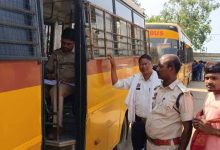51 स्कूल बसों की जांच, 5 नियमों का उल्लंघन करती मिलीं; कार्रवाई कर काटे चालान