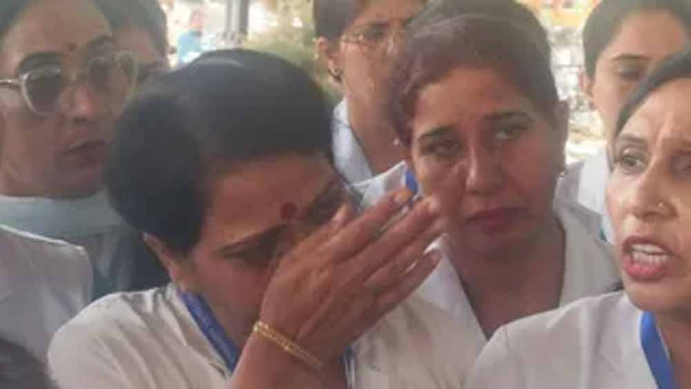 कुरुक्षेत्र के LNJP अस्पताल में विवाद गहराया, चेयरपर्सन के बयान से नाराज नर्सों का विरोध