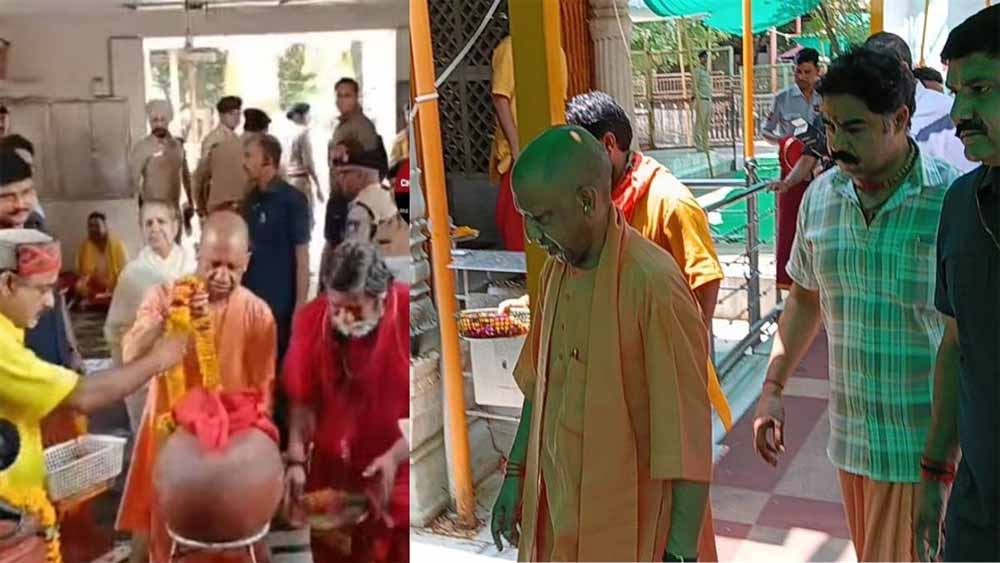 पीतांबरा पीठ में यूपी के दिग्गज नेताओं का दर्शन, CM योगी और केशव मौर्य ने टेका माथा