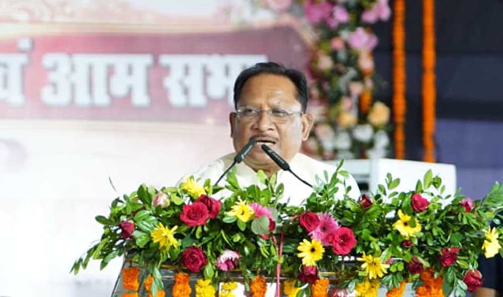मुख्यमंत्री साय नवनिर्मित नगर पंचायत शिवनंदनपुर के शपथ ग्रहण समारोह में हुए शामिल