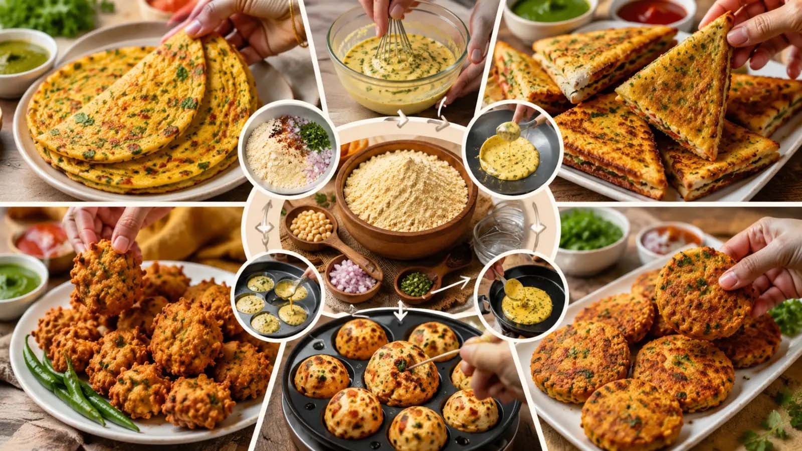 10 मिनट में बनाएं बेसन के 5 टेस्टी स्नैक्स, शाम की भूख होगी दूर