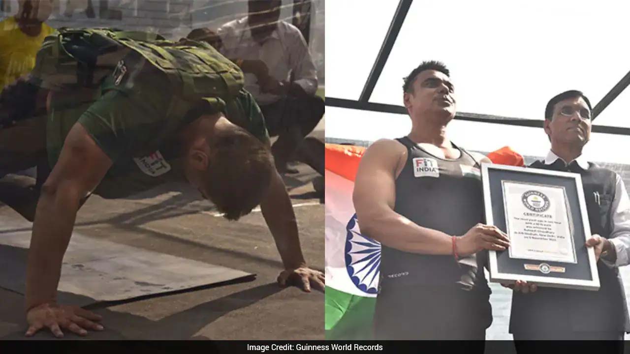 'पुश-अप मैन' रोहताश चौधरी ने तोड़ा विश्व रिकॉर्ड, खेल मंत्री ने किया सम्मानित