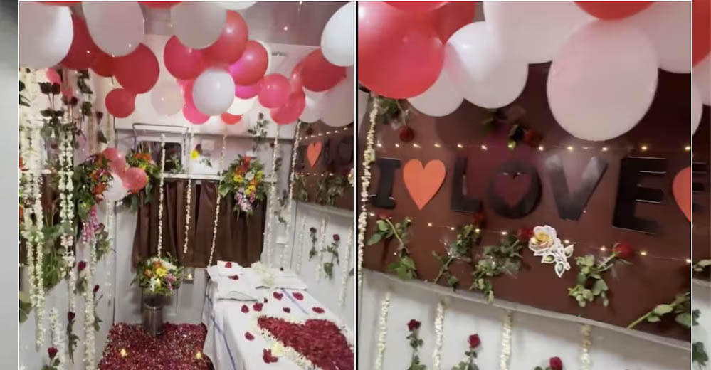 वायरल हुआ ट्रेन का 'सुहागरात कोच', 1AC की सजावट पर रेलवे सख्त, TC पर गिरी गाज वायरल हुआ ट्रेन का 'सुहागरात कोच', 1AC की सजावट पर रेलवे सख्त, TC पर गिरी गाज