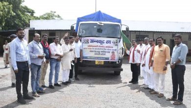 हर-हर नर्मदे, बोल बम के जयकारों के साथ रवाना हुई भक्ति और सेवा की गाड़ी