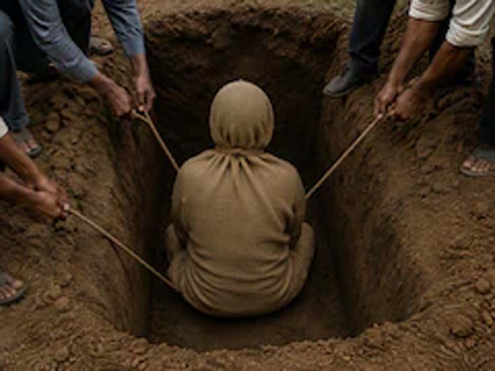 तीन दिन मिट्टी के नीचे दफन रहा युवक, 'लाइव समाधि' स्टंट के दौरान गई जान