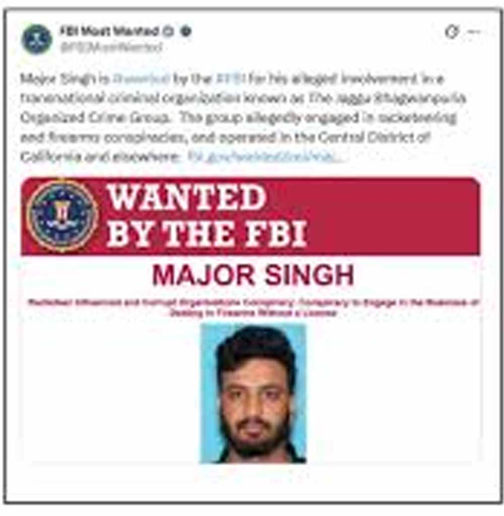 Bhagwantpuria Gang: मेजर सिंह को FBI ने किया वांटेड घोषित, अमेरिका में बढ़ी तलाश