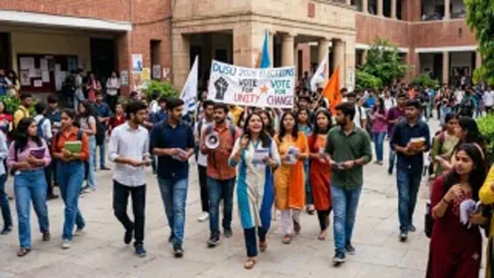 18 सितंबर को डूसू चुनाव, दिल्ली यूनिवर्सिटी में सुरक्षा बढ़ी; कॉलेजों में तैनात होंगे शिक्षक 18 सितंबर को डूसू चुनाव, दिल्ली यूनिवर्सिटी में सुरक्षा बढ़ी; कॉलेजों में तैनात होंगे शिक्षक