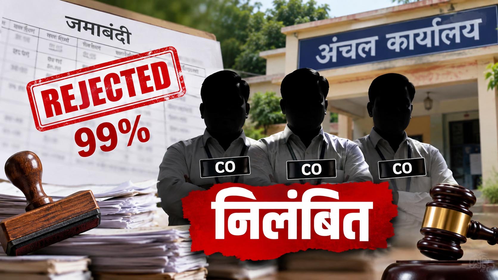 जमाबंदी में 99% आवेदन रिजेक्ट करने पर 3 CO पर गिरी गाज, निलंबन की कार्रवाई के निर्देश