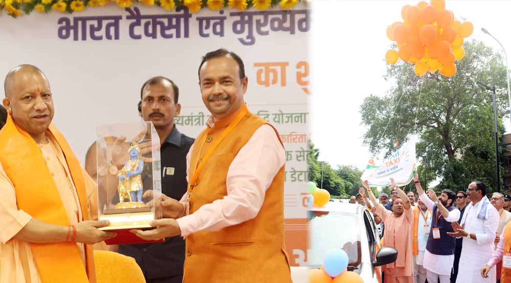 मुख्यमंत्री ने भारत टैक्सी के 5 सारथियों को किया सम्मानित, लाभार्थियों को बांटे चेक
