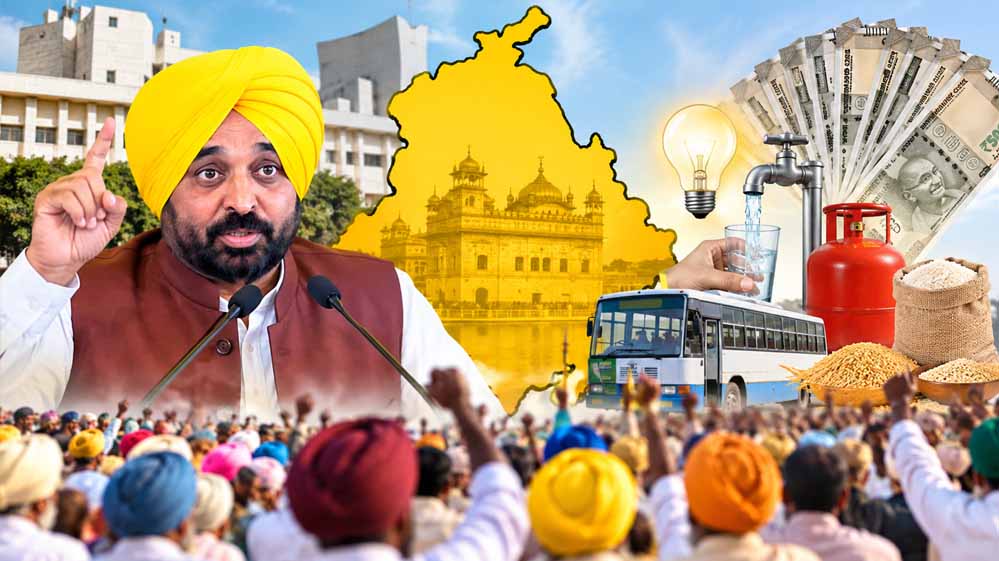 मुफ्त योजनाओं का दांव: पंजाब की राजनीति में गारंटियों का बढ़ता असर मुफ्त योजनाओं का दांव: पंजाब की राजनीति में गारंटियों का बढ़ता असर
