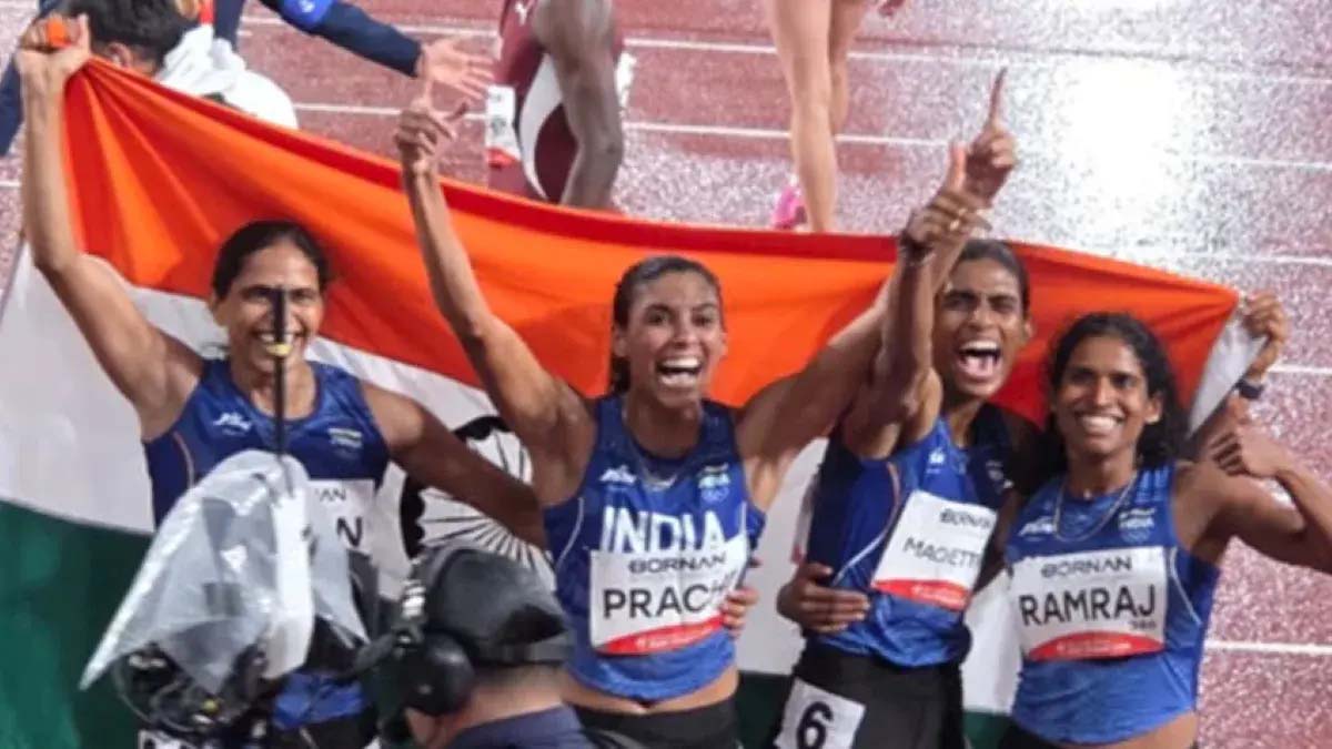 नारी शक्ति का कमाल, 4x400 रिले में भारत को गोल्ड; पदकों का अर्धशतक पूरा