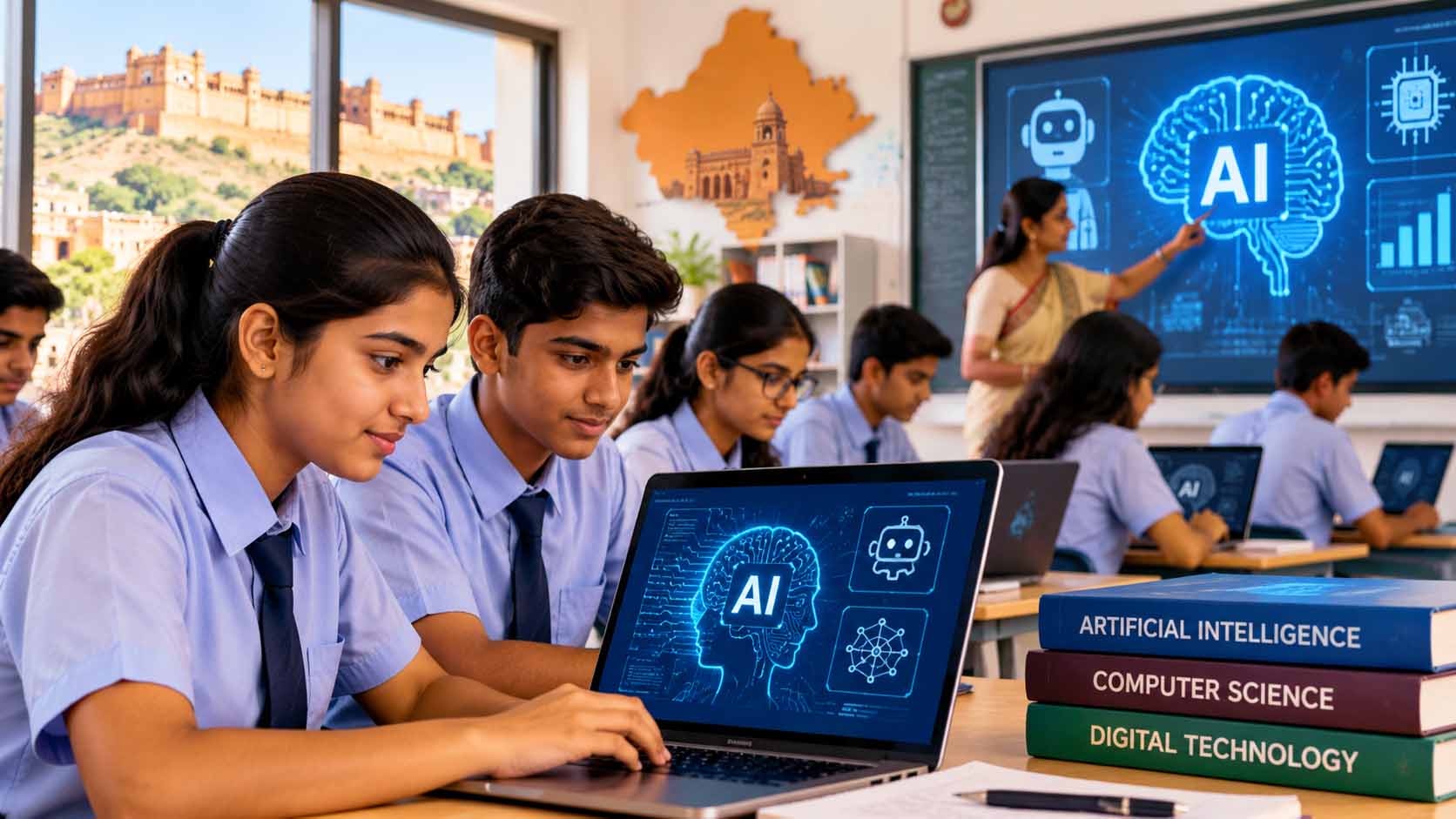 राजस्थान में स्कूली शिक्षा होगी हाईटेक, 10वीं और 12वीं के पाठ्यक्रम में शामिल होगी आर्टिफिशियल इंटेलिजेंस