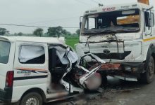 चूरू में मौत बनकर आया ट्रेलर, कार सवार परिवार के 5 लोगों की जान गई; 7 महीने की बच्ची गंभीर