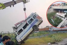 दिल्ली से मुंबई जा रही बस खाई में गिरी, कराड़िया के पास दर्दनाक हादसे में 8 की मौत
