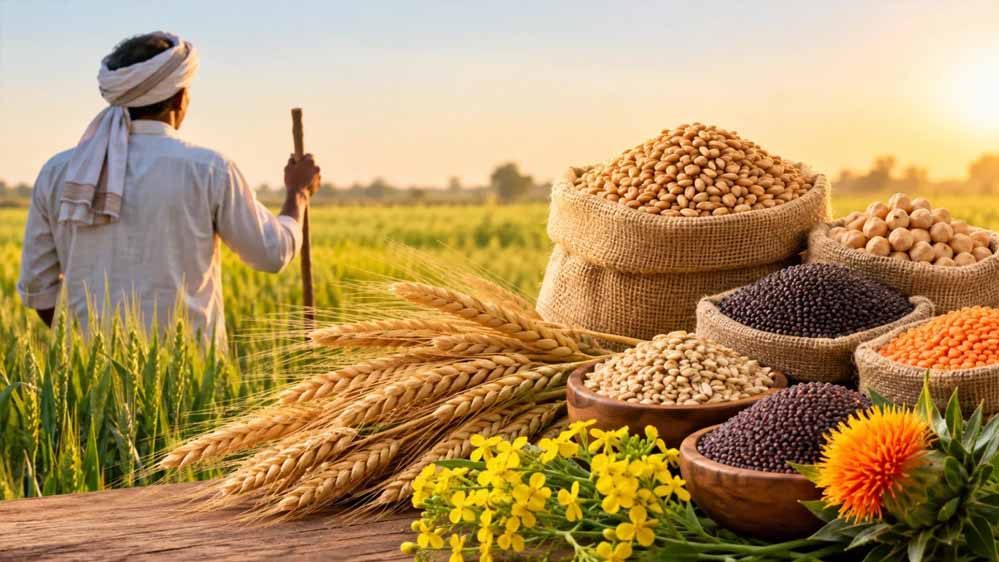 किसानों के लिए बड़ी खबर, रबी फसलों के समर्थन मूल्य में इजाफा; दलहन-तिलहन को बढ़ावा किसानों के लिए बड़ी खबर, रबी फसलों के समर्थन मूल्य में इजाफा; दलहन-तिलहन को बढ़ावा