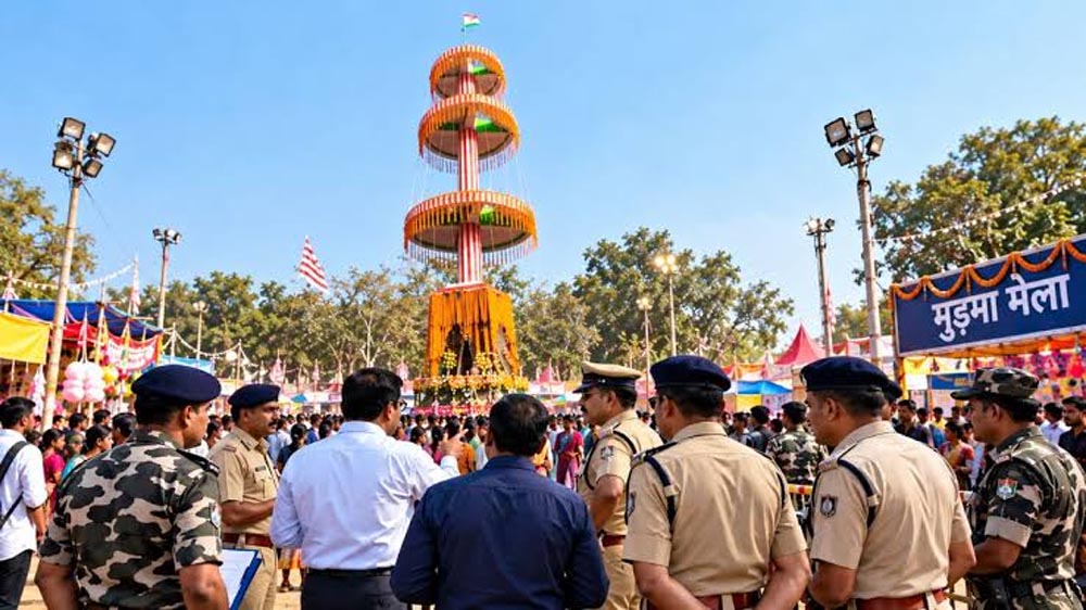 मुड़मा जतरा मेले में जुटेंगे लाखों श्रद्धालु, 4 सेक्टरों में बंटा परिसर; 8 जगहों पर ट्रैफिक पुलिस तैनात